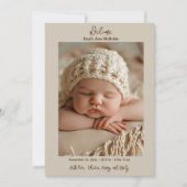 Schattigee Bloemen Whimsical Flower Sweet Baby Gir Aankondiging (Voorkant)