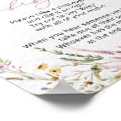 Schattigee bloemen wilde bloemen zeggen niet Baby  Poster (Hoek)