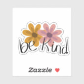 Schattigee bloemen zijn vriendelijk citaat sticker (Vel)