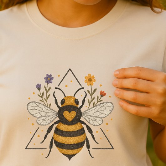 Schattigee Bloemen Zomerbij T-shirt
