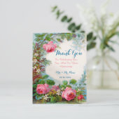 Schattigee bloemenbedankkaart briefkaart (Staand voorkant)