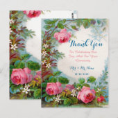 Schattigee bloemenbedankkaart briefkaart (Voorkant / Achterkant)