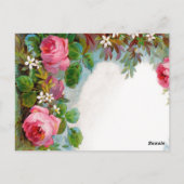 Schattigee bloemenbedankkaart briefkaart (Achterkant)