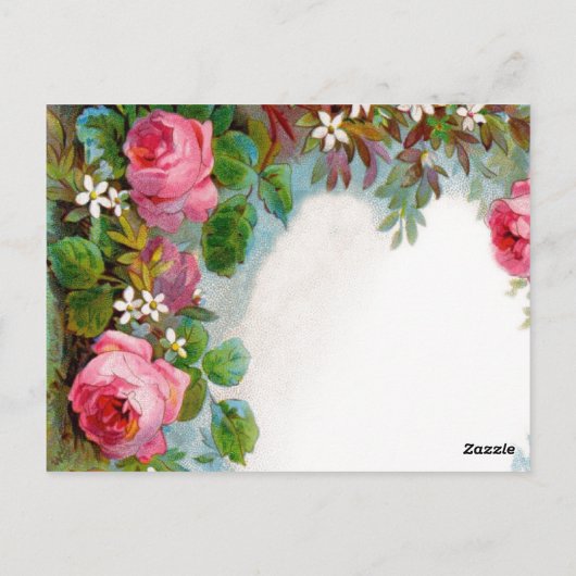 Schattigee bloemenbedankkaart briefkaart (Achterkant)