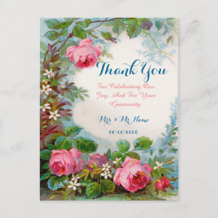 Schattigee bloemenbedankkaart briefkaart