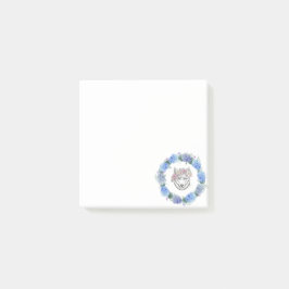 Schattigee Bloemenblauw Hydrangea Wolf Post-It Not Post-it® Notes