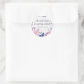 Schattigee bloemenbruiloft Classic Glossy Ronde St Sticker (Tas)