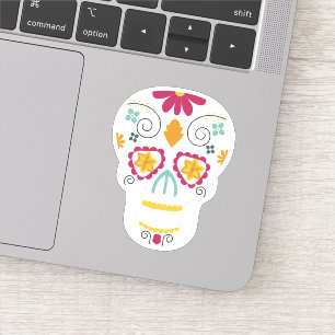Schattigee Bloemendag van de Dode Calavera Suikers Sticker