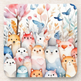 Schattigee bloemendieren schattig ontwerp bier onderzetter