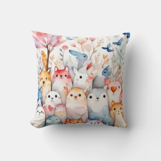 Schattigee bloemendieren schattig ontwerp kussen (Voorkant)