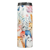 Schattigee bloemendieren schattig ontwerp thermosbeker (Achterkant)