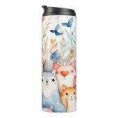 Schattigee bloemendieren schattig ontwerp thermosbeker (Geroteerd rechts)