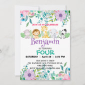 Schattigee Bloemendierentuin oerwoud Dieren Verjaa Kaart (Voorkant)