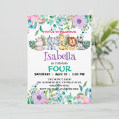 Schattigee Bloemendierentuin oerwoud Dieren Verjaa Kaart (Staand voorkant)