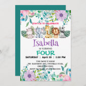 Schattigee Bloemendierentuin oerwoud Dieren Verjaa Kaart (Voorkant / Achterkant)