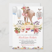 Schattigee bloemenherten Baby shower Kaart (Voorkant)