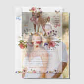 Schattigee bloemenherten Baby shower Vellum Uitnodigingen (Offset (Koppel))