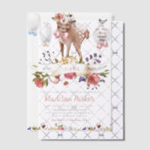 Schattigee bloemenherten Baby shower Vellum Uitnodigingen (Offset (Uitnodiging))