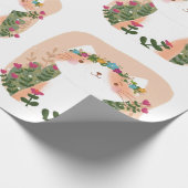 Schattigee Bloemenkat Cadeaupapier (Hoek)