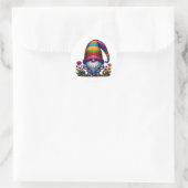 Schattigee bloemenknop ronde sticker (Tas)