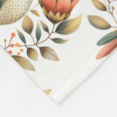 Schattigee Bloemenkolibrie Fleece Deken (Hoek)