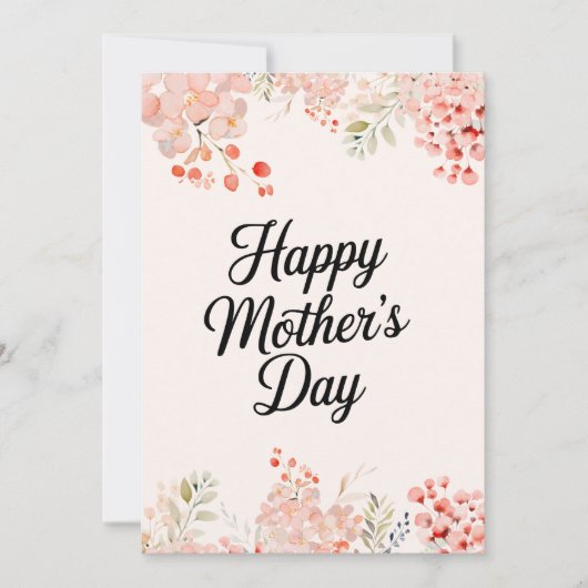 Schattigee bloemenmoeder Printable Happy Mothers D Kaart (Voorkant)