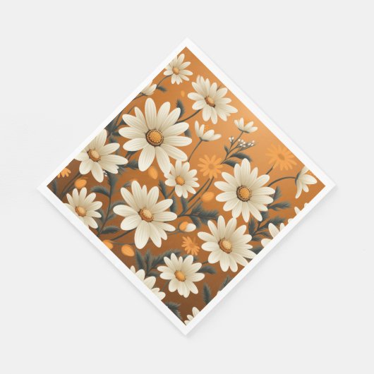 Schattigee bloemenpapieren servetten (Hoek)