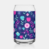 Schattigee bloemenpatroon achtergrond blikvorm glas (Voorkant)