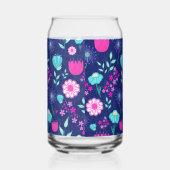 Schattigee bloemenpatroon achtergrond blikvorm glas (Rechts)