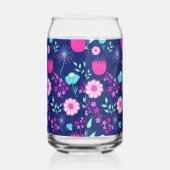 Schattigee bloemenpatroon achtergrond blikvorm glas (Links)