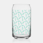 Schattigee bloemenpatroon achtergrond blikvorm glas (Achterkant)