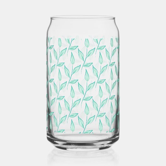 Schattigee bloemenpatroon achtergrond blikvorm glas (Achterkant)