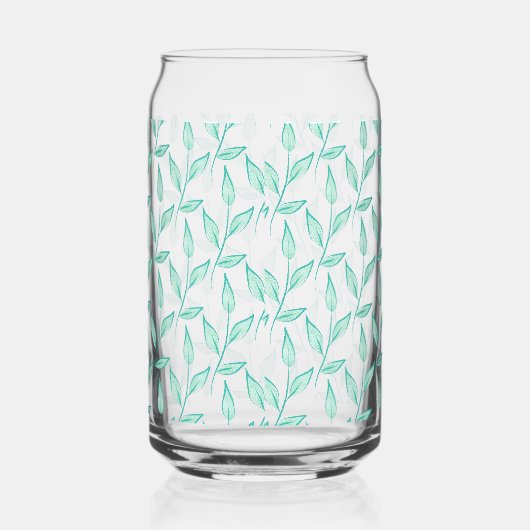 Schattigee bloemenpatroon achtergrond blikvorm glas (Rechts)