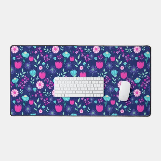 Schattigee bloemenpatroon achtergrond bureaumat (Keyboard & Muis)