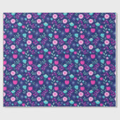 Schattigee bloemenpatroon achtergrond cadeaupapier (Vlak)