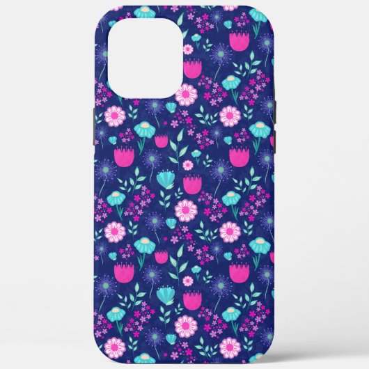 Schattigee bloemenpatroon achtergrond Case-Mate iPhone case (Achterkant)