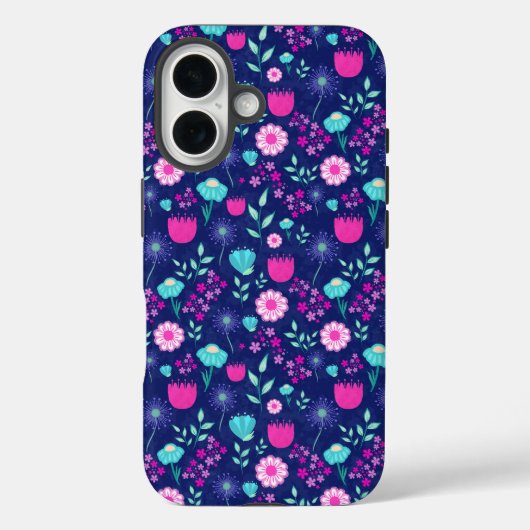 Schattigee bloemenpatroon achtergrond Case-Mate iPhone case (Achterkant)