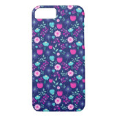 Schattigee bloemenpatroon achtergrond Case-Mate iPhone case (Achterkant)