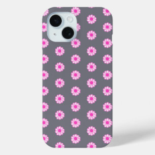 Schattigee bloemenpatroon achtergrond iPhone 15 case
