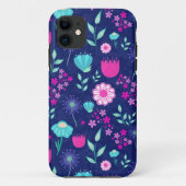 Schattigee bloemenpatroon achtergrond Case-Mate iPhone case (Achterkant)