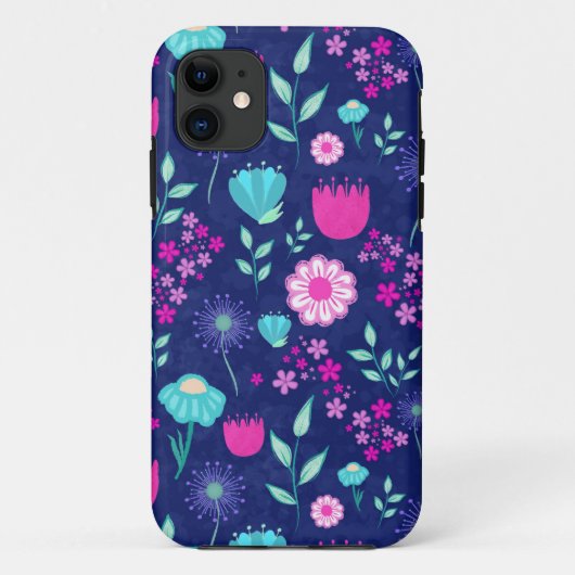 Schattigee bloemenpatroon achtergrond Case-Mate iPhone case (Achterkant)
