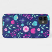 Schattigee bloemenpatroon achtergrond Case-Mate iPhone case (Achterkant (horizontaal))