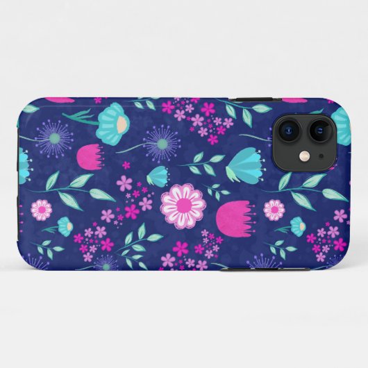 Schattigee bloemenpatroon achtergrond Case-Mate iPhone case (Achterkant (horizontaal))