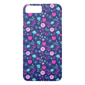 Schattigee bloemenpatroon achtergrond Case-Mate iPhone case (Achterkant)
