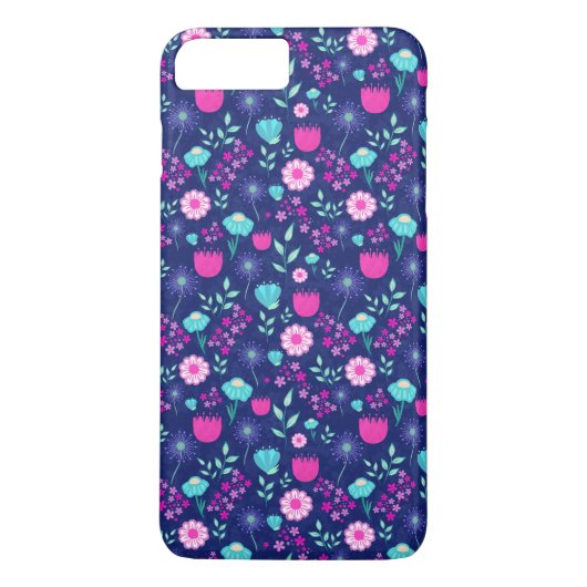 Schattigee bloemenpatroon achtergrond Case-Mate iPhone case (Achterkant)