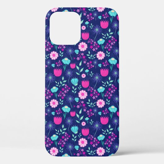 Schattigee bloemenpatroon achtergrond Case-Mate iPhone case (Achterkant)