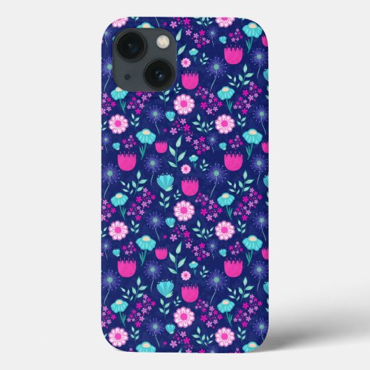 Schattigee bloemenpatroon achtergrond Case-Mate iPhone case (Achterkant)