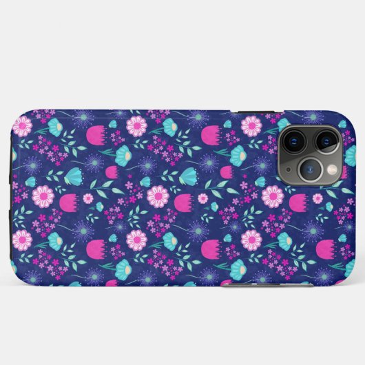 Schattigee bloemenpatroon achtergrond Case-Mate iPhone case (Achterkant (horizontaal))
