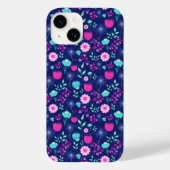 Schattigee bloemenpatroon achtergrond Case-Mate iPhone case (Achterkant)