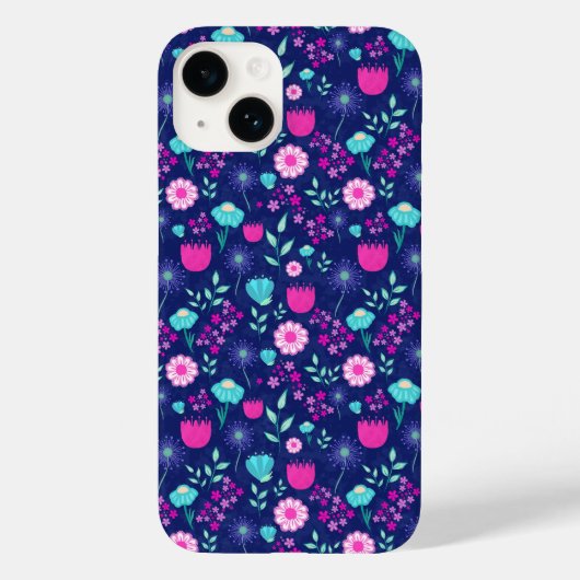 Schattigee bloemenpatroon achtergrond Case-Mate iPhone case (Achterkant)